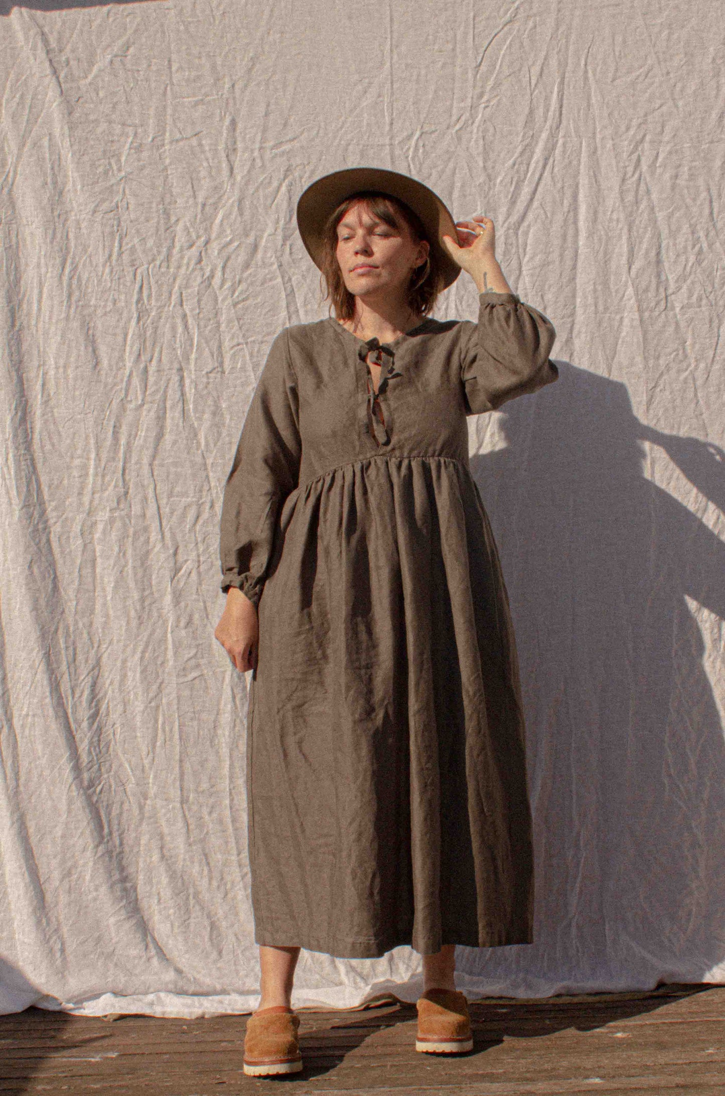 Sleeved Bloomer Dress Olive image 2