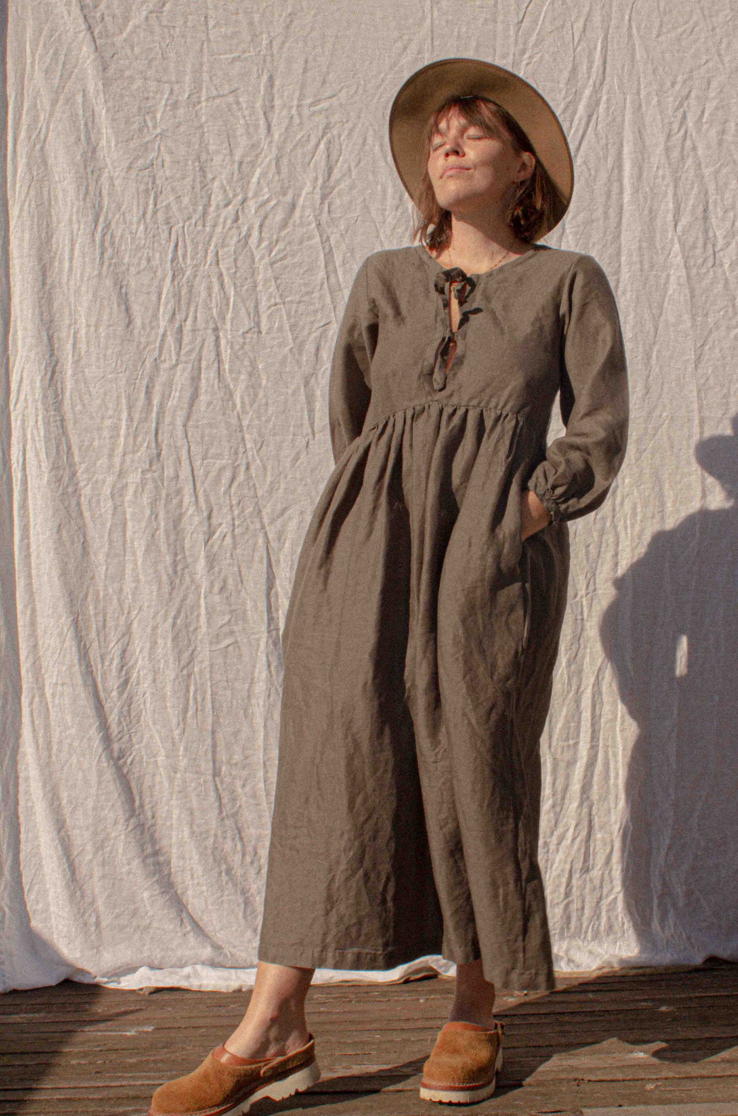 Sleeved Bloomer Dress Olive image 3